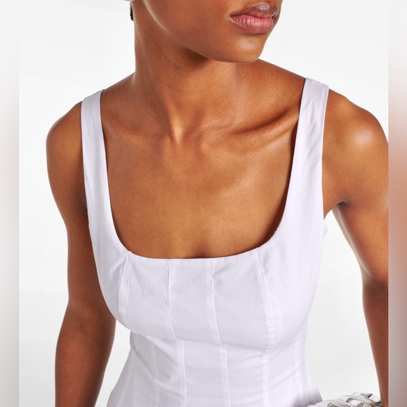 πΊπHPππΊ NWT Staud Wells Mini Dress White - Picture 3 of 16